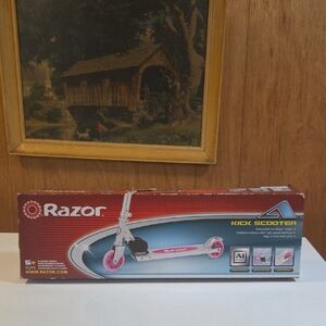 Razor Pink and Silver Kids Kick Scooter